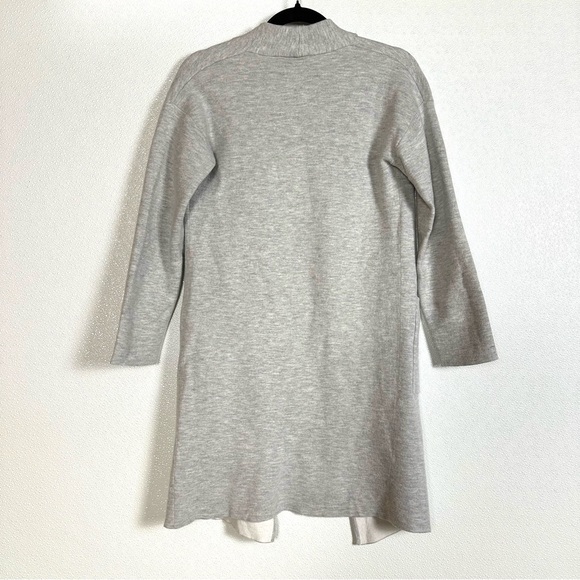 Babaton Lance Cardigan Light Grey Open Front Longline Wool Blend Size Small - Picture 9 of 15